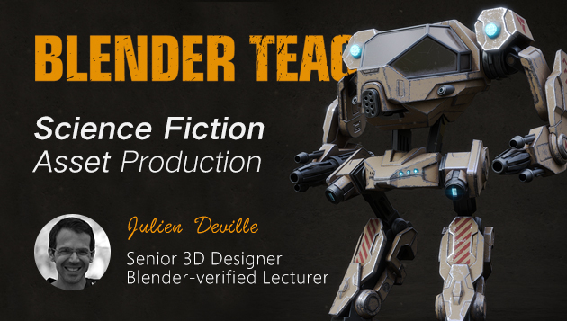 Blender 2.81-Substance painter-Science Fiction Asset Production