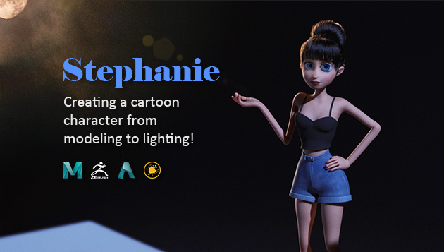Creating a cartoon character from modeling to lighting!