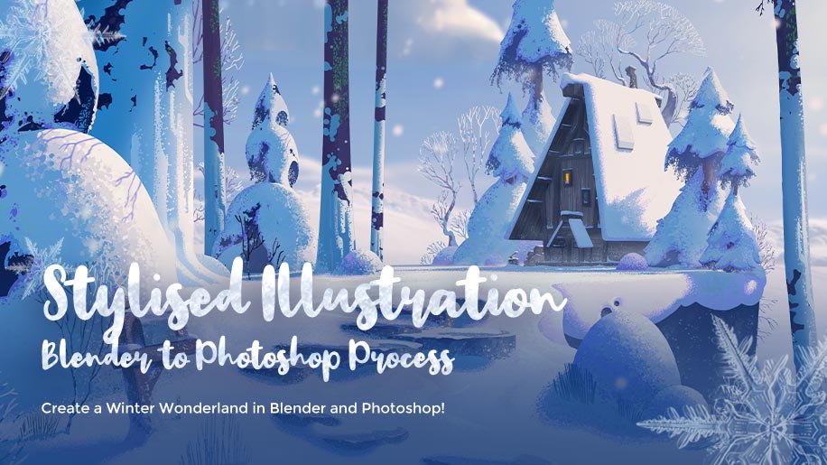 Stylised Illustration - Blender to Photoshop Process