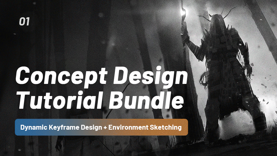 【87% OFF Sale!】Concept Design Tutorial Bundle: Dynamic Keyframe Design + Environment Sketching