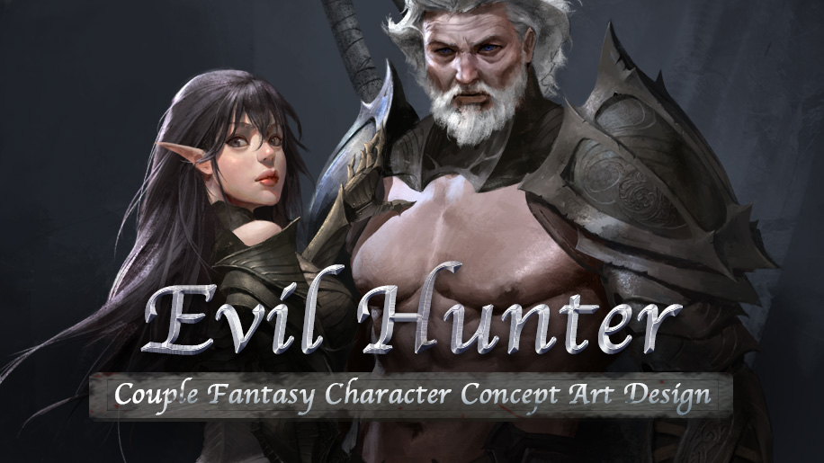 【Korean】Couple Fantasy Character Concept Art Design: Evil Hunter