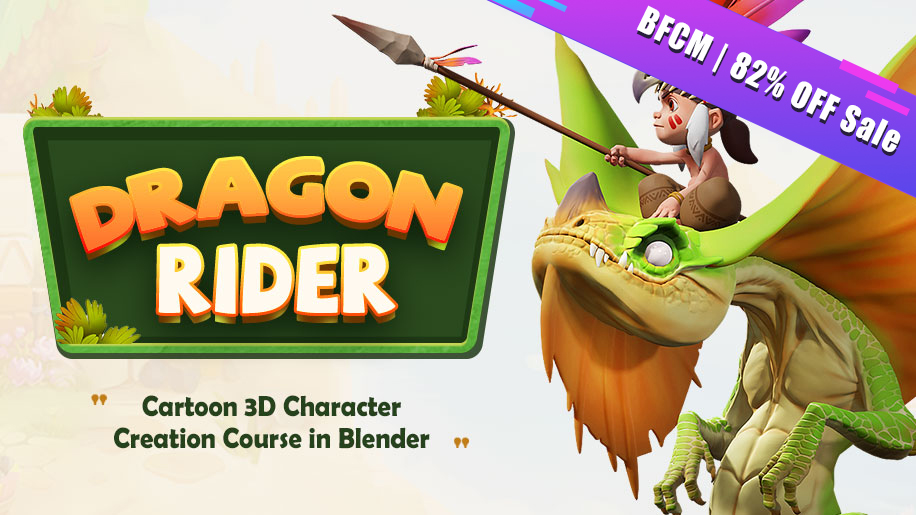【72% OFF Sale!】Dragon Rider_Cartoon 3D Character Creation Course in Blender