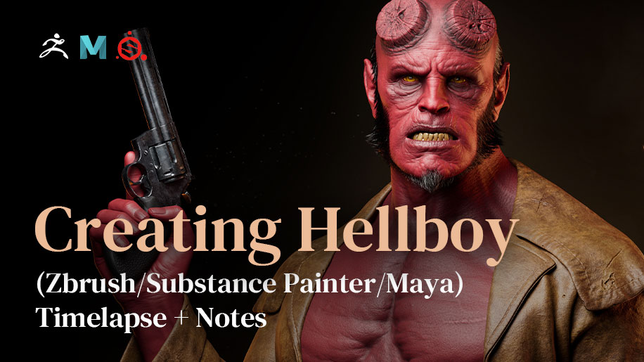 Creating Hellboy (Zbrush/Substance Painter/Maya)  Timelapse + Notes