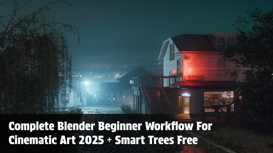 Complete Blender Beginner Workflow For Cinematic Art 2025 + Smart Trees Free