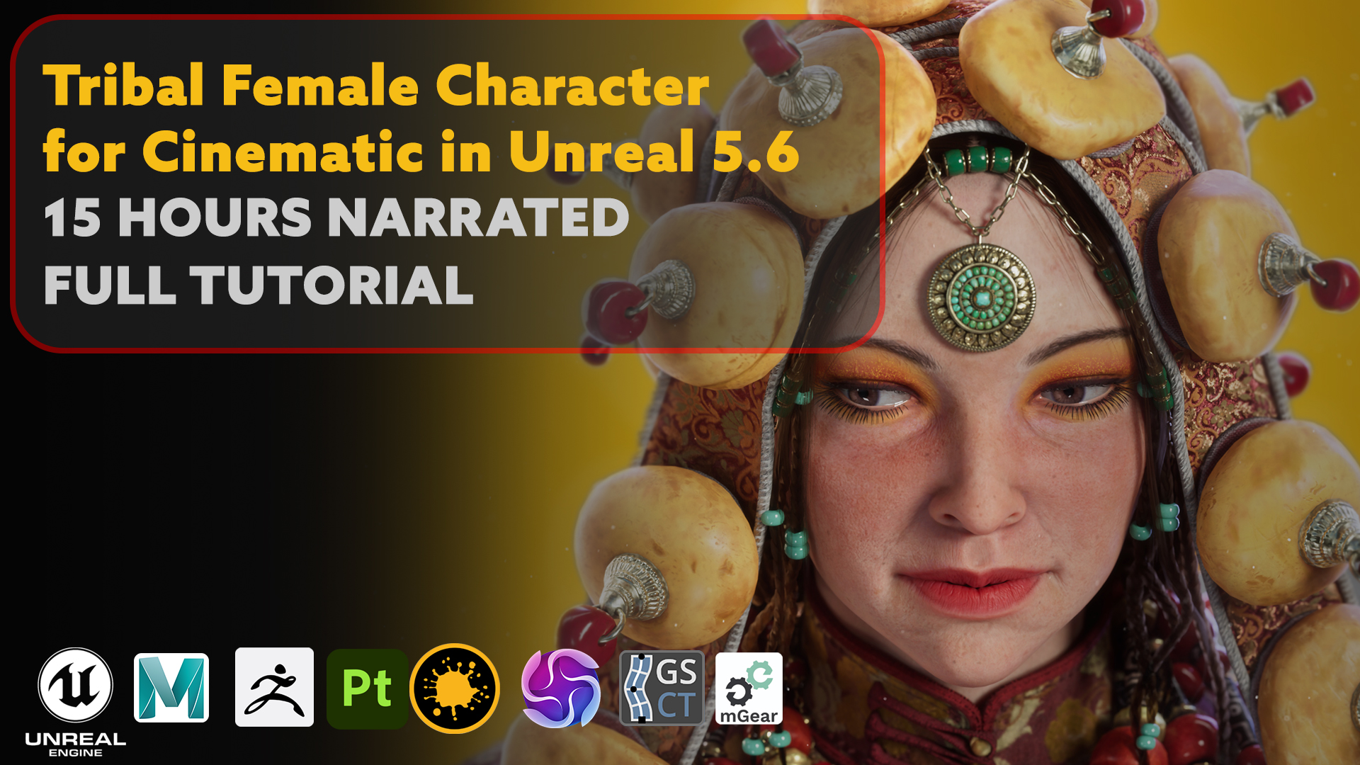 Tribal Female Character for Cinematic UE5 【 Tutorial Only】