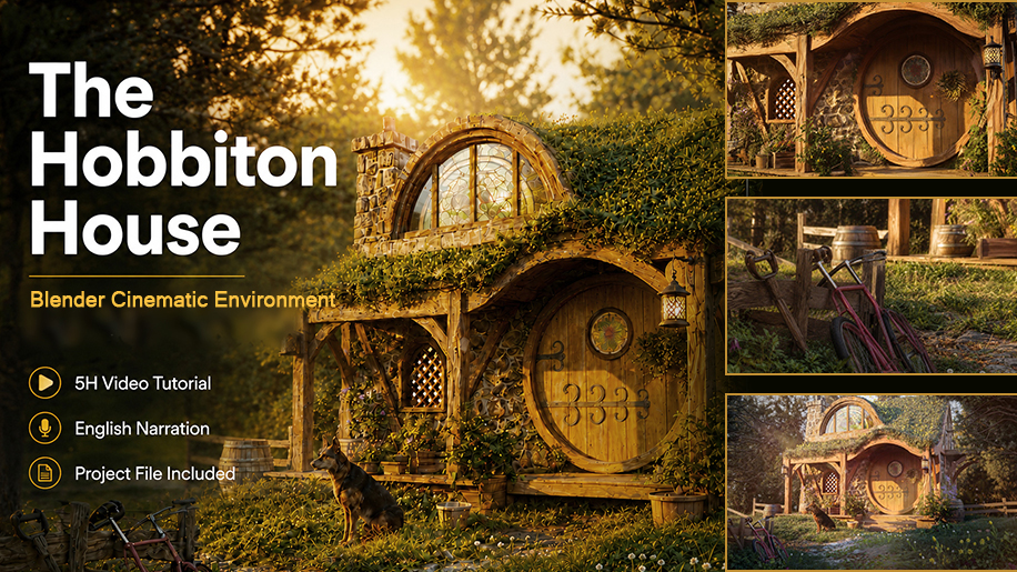 Blender Cinematic Environment — The Hobbiton House Blender Cinematic Environment — The Hobbiton House