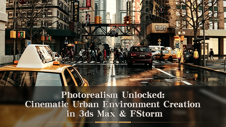 Cinematic Urban Environment Creation in 3ds Max & FStorm [incl. Kitbash, Alphas & 150+ LUTs]